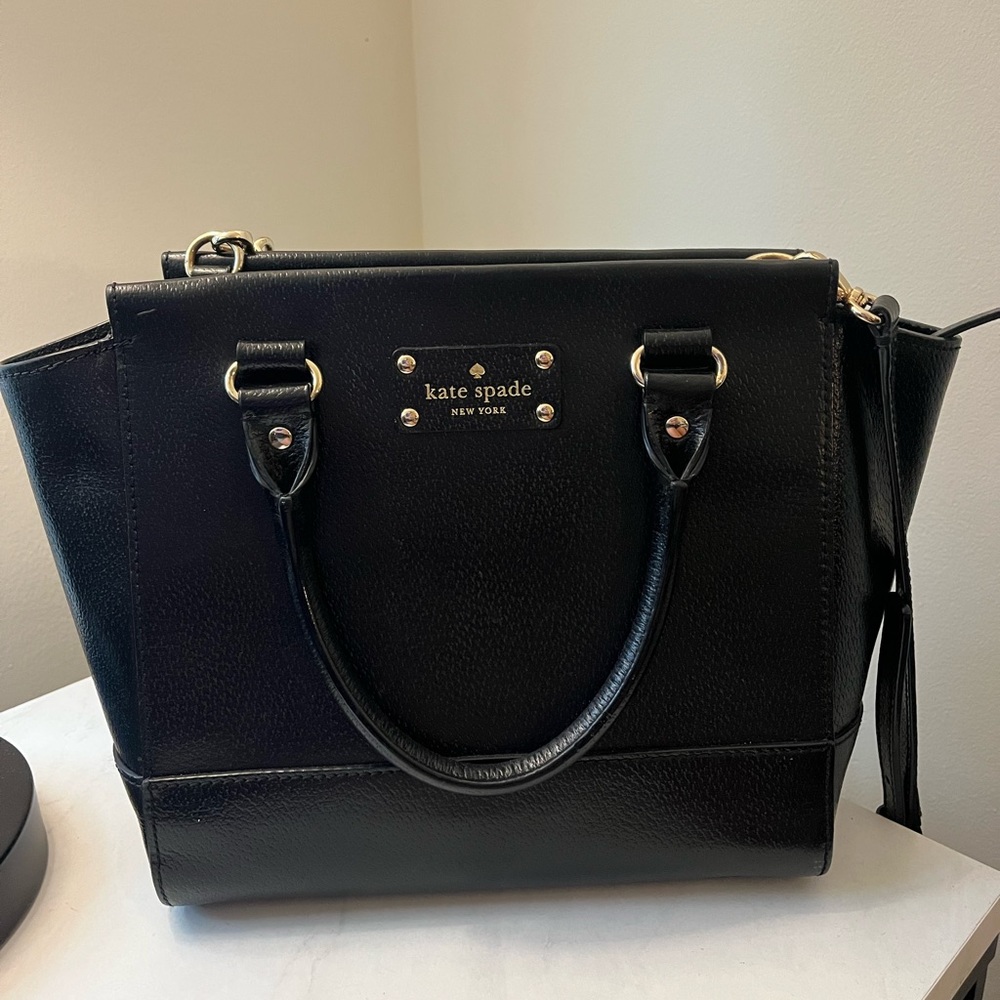 Kate Spade Black Leather Shoulder Bag